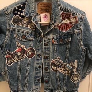 Kids custom Levi’s denim jacket.